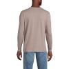 Lands’ End Men’s Super-T Long Sleeve Henley Shirt(Light Bark Heather)