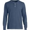 Lands’ End Men’s Super-T Long Sleeve Henley Shirt(Nightfall Blue)