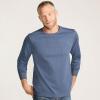 Lands’ End Men’s Super-T Long Sleeve T-Shirt with Pocket(Nightfall Blue)