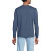 Lands’ End Men’s Super-T Long Sleeve T-Shirt with Pocket(Nightfall Blue)