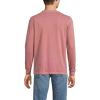 Lands’ End Men’s Super-T Long Sleeve T-Shirt with Pocket(Washed Cordovan Garment Dye)