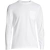 Lands’ End Men’s Super-T Long Sleeve T-Shirt with Pocket(White)