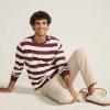 Lands’ End Men’s Super-T Long Sleeve T-Shirt(Burgundy/Ivory Even Stripe)