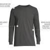 Lands’ End Men’s Super-T Long Sleeve T-Shirt(Dark Charcoal Heather)