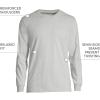 Lands’ End Men’s Super-T Long Sleeve T-Shirt(Gray Heather)