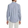 Lands’ End Men’s Tailored Fit No Iron Twill Long Sleeve Shirt(Deep Sea Navy/Tourmaline Plaid)
