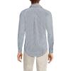Lands’ End Men’s Traditional Fit Long Sleeve Travel Kit Shirt(Deep Sea Navy Fine Stripe)