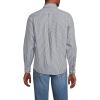 Lands’ End Men’s Traditional Fit Long Sleeve Travel Kit Shirt(Radiant Navy Stripe)