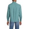 Lands’ End Men’s Traditional Fit Long Sleeve Travel Kit Shirt(Tourmaline Gingham)
