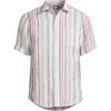 Lands’ End Men’s Traditional Fit Short Sleeve Linen Shirt(Classic Vanilla Multi Stripe)