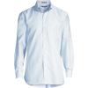 Lands’ End Men’s Traditional Fit Solid No Iron American-Grown Supima Oxford Dress Shirt(Bayshore Blue Stripe)