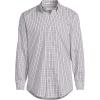 Lands’ End Men’s Traditional Fit Solid No Iron American-Grown Supima Pinpoint Buttondown Collar Dress Shirt(Lush Burgundy Multi Check)