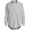 Lands’ End Men’s Traditional Fit Solid No Iron American-Grown Supima Pinpoint Buttondown Collar Dress Shirt(Mineral Ash Multi Check)