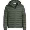 Lands’ End Men’s Wanderweight Ultralight Packable Hooded Down Jacket(Darkest Olive)