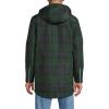 Lands’ End Men’s Waterproof Squall Parka(Deep Forest Blackwatch Plaid)