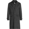 Lands’ End Men’s Wool Blend Top Coat(Dark Charcoal Heather)