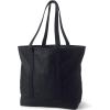 Lands’ End Open Top Canvas Tote Bag(Black/Black)