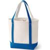Lands’ End Open Top Canvas Tote Bag(Natural/Beacon Blue)