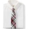 Lands’ End School Uniform Adult Plaid To Be Tied Tie(Garnet/Khaki Plaid)