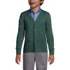 Lands’ End School Uniform Boys Cotton Modal Button Front Cardigan Sweater(Evergreen)