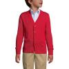 Lands’ End School Uniform Boys Cotton Modal Button Front Cardigan Sweater(Red)