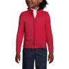 Lands’ End School Uniform Boys Cotton Modal Zip Front Cardigan Sweater(Red)