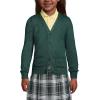 Lands’ End School Uniform Girls Cotton Modal Button Front Cardigan Sweater(Evergreen)