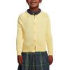 Lands’ End School Uniform Girls Cotton Modal Cardigan Sweater(Maize)