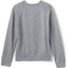 Lands’ End School Uniform Girls Cotton Modal Cardigan Sweater(Pewter Heather)