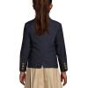 Lands’ End School Uniform Girls Hopsack Blazer(Deep Navy)