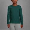 Lands’ End School Uniform Girls Long Sleeve Essential T-Shirt(Evergreen)