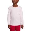 Lands’ End School Uniform Girls Long Sleeve Essential T-Shirt(Ice Pink)