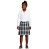 Lands’ End School Uniform Girls Long Sleeve Feminine Fit Interlock Polo Shirt(White)
