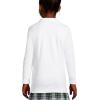 Lands’ End School Uniform Girls Long Sleeve Feminine Fit Interlock Polo Shirt(White)