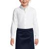 Lands’ End School Uniform Girls Long Sleeve Oxford Dress Shirt(White)