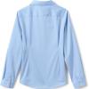 Lands’ End School Uniform Girls No Gape Long Sleeve Stretch Shirt(Light Sea Blue)