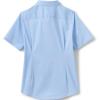 Lands’ End School Uniform Girls No Gape Short Sleeve Stretch Shirt(Light Sea Blue)