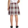 Lands’ End School Uniform Girls Plaid Box Pleat Skirt Top of The Knee(Garnet/Khaki Plaid)