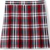 Lands’ End School Uniform Girls Plaid Box Pleat Skirt Top of The Knee(Red/Graphite Plaid)