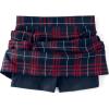 Lands’ End School Uniform Girls Plaid Skort Top of Knee(Classic Navy Large Plaid)