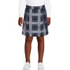 Lands’ End School Uniform Girls Plaid Skort Top of Knee(Classic Navy Plaid)