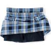 Lands’ End School Uniform Girls Plaid Skort Top of Knee(Clear Blue Plaid)