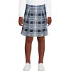 Lands’ End School Uniform Girls Plaid Skort Top of Knee(Clear Blue Plaid)