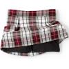 Lands’ End School Uniform Girls Plaid Skort Top of Knee(Garnet/Khaki Plaid)