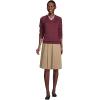 Lands’ End School Uniform Girls Ponte Pleat Skirt(Khaki)