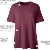 Lands’ End School Uniform Girls Short Sleeve Essential T-Shirt(Burgundy)