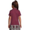 Lands’ End School Uniform Girls Short Sleeve Feminine Fit Interlock Polo Shirt(Burgundy)