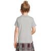 Lands’ End School Uniform Girls Short Sleeve Feminine Fit Interlock Polo Shirt(Gray Heather)