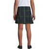 Lands’ End School Uniform Girls Slim Side Pleat Plaid Skort Above Knee(Hunter/Classic Navy Plaid)