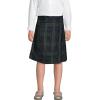 Lands’ End School Uniform Girls Solid A-line Skirt Below The Knee(Classic Navy/evergreen Plaid)